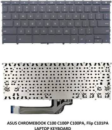 SOLUTIONS-365 COMPATIBLE KEYBOARD FOR ASUS CHROMEBOOK C100 C100P C100PA FLIP C101PA Internal Laptop-size Laptop Keyboard Compatible with Desktop, Laptop, Mac