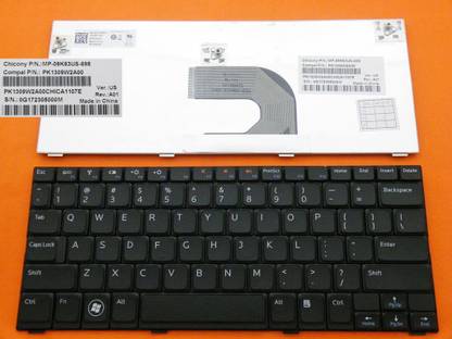 TechSonic Laptop Keyboard For Dell Inspiron Mini 1012 Internal Laptop-size Laptop Keyboard Compatible with Desktop, Laptop, Mac