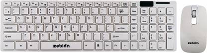 zebion COMBO SLIMFIT G1600 Wireless Standard Laptop Keyboard Compatible with Desktop, Laptop, Mac WIRELESS COMBO