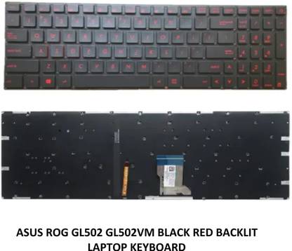 ROTECH SOLUTIONS ASUS ROG GL502 GL502VM RED BACKLIT Internal Laptop-size Laptop Keyboard