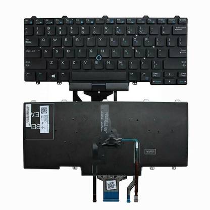 TECHCLONE Latitude 14-7000 E5450 E5470 E7450 E7470 0D19TR Series WIith TrackPoint Wireless Laptop-size Laptop Keyboard Compatible with Desktop, Laptop, Mac