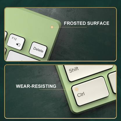Lyla 78 Keys Keyboard USB Keyboard Computer Desktop Light Portable Win 8 Green Wired USB Standard Multi-device Keyboard Compatible with Desktop, Laptop, Mac