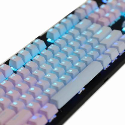 Lyla 104 Keys Mechanical Switch Keyboard Keycaps PBT Keycaps Blue Pink Gradient Wired USB Standard Multi-device Keyboard Compatible with Desktop, Laptop, Mac