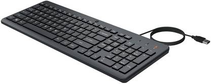 HP 664R5AA Wired USB Laptop-size Multi-device Keyboard Compatible with Desktop, Laptop, Mac
