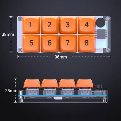 Lyla Game Keypad Ergonomic Design with 1 M USB Cable Programming Macro Pad Keypad Wired USB Standard Multi-device Keyboard Compatible with Desktop, Laptop, Mac