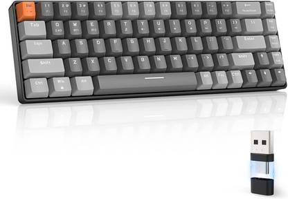 Ninjadog Varna Pro Mechanical Keyboard Wireless, Bluetooth Handheld Multi-device Keyboard Compatible with Desktop, Laptop, Tablet, iPad, Mac , with gaming mode ,multimedia_keys,Varna Pro (red)