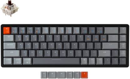 Keychron K6 Wireless Aluminum Hot-swappable Multi-device Mechanical Keyboard Wired USB, Wireless, Bluetooth Handheld Multi-device Keyboard