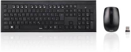 Hama ?"Cortino" Wireless Keyboard/Mouse Set Wireless Laptop-size Multi-device Keyboard Compatible with Desktop, Laptop, Mac