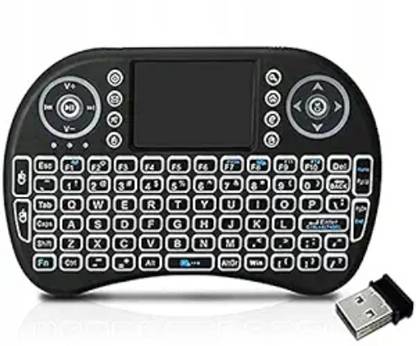 GUGGU BGF_866A_Mini Wireless Keyboard with Light with Attach, Mouse for pc, Tablets Wired USB Thumb-size Multi-device Keyboard Compatible with Desktop, Laptop, Mac