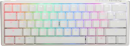 Ducky One 3 Mini Pure White RGB Wired USB Standard Multi-device Keyboard Compatible with Desktop, Laptop, Mac