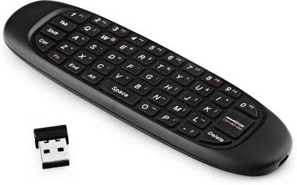 VOOCME 3 in 1 Universal Air Mouse Remote with Keyboard - 2.4 Ghz Wireless Connection Wireless Handheld Multi-device Keyboard Compatible with Desktop, Laptop, Mac