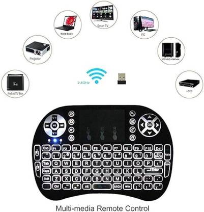 GUGGU BGF_875A_hard Keyboard with Backlight Touchpad Mouse, Mini Wireless Keyboard Wired USB Thumb-size Multi-device Keyboard Compatible with Desktop, Laptop, Mac
