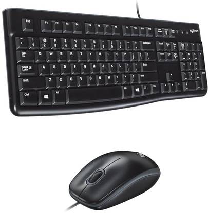 Logitech MK120 Wired USB Standard Multi-device Keyboard Compatible with Desktop, Laptop, Mac
