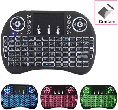 GUGGU Qwx_1418_Mini Wireless Keyboard with Touchpad Mouse, 2.4ghz Smart Connector Bluetooth Handheld Multi-device Keyboard