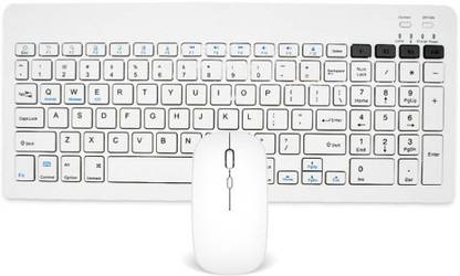 TECPHILE KB2858 Multi-Device Wireless Keyboard and Mouse Combo with 4 Device Connectivity Wireless, Bluetooth Handheld Multi-device Keyboard Compatible with Desktop, Laptop, Tablet, iPad, Mac