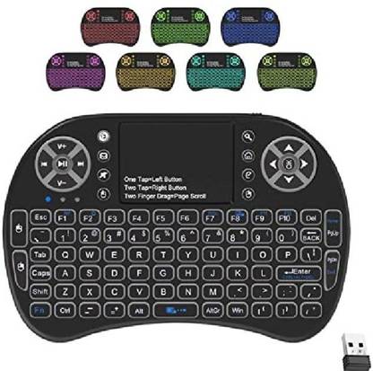 Clairbell Qwx_1462_Mini Wireless Keyboard with Touchpad Mouse, 2.4ghz Smart Connector Bluetooth Handheld Multi-device Keyboard Compatible with Desktop, Laptop, Mac