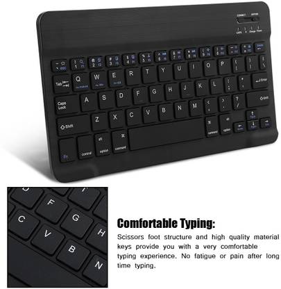 VOLTegIC Rechargeable Tablet Keyboard with Trackpad Bluetooth, Wireless Laptop-size Multi-device Keyboard