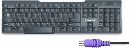 PRODOT Choice PS2 Wired Keyboard I Plug & Play Technology I 104 Keys I 10M Key Life I PS2 Standard Multi-device Keyboard