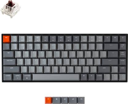 Keychron K2 Wireless Mechanical Keyboard/ White backlight/ Wired USB, Wireless, Bluetooth Laptop-size Multi-device Keyboard Compatible with Desktop, Laptop, Mac