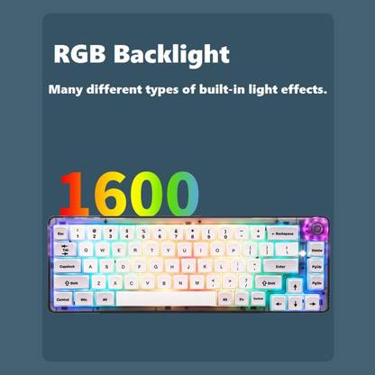 Lyla CK69 Mechanical Keyboard Kit RGB TM680 67 Keys Ergonomic Hot Swap for Kailh Wired USB Standard Multi-device Keyboard Compatible with Desktop, Laptop, Mac