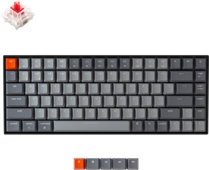 Keychron K2 Wireless Mechanical Keyboard/ White Backlit /- Wired USB, Wireless, Bluetooth Laptop-size Multi-device Keyboard