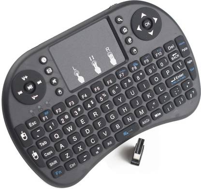 GUGGU Qwx_1422_Mini Wireless Keyboard with Touchpad Mouse, 2.4ghz Smart Connector Bluetooth Handheld Multi-device Keyboard Compatible with Desktop, Laptop, Mac