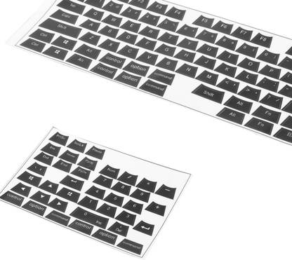 Lyla Universal Keyboard Side Stickers for Mechanical Keycaps black white Wired USB Standard Multi-device Keyboard Compatible with Desktop, Laptop, Mac