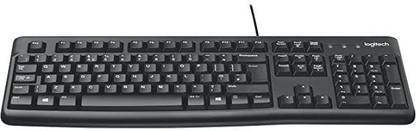 Logitech Plug and Play USB Keyboard K120 Full-Size, Spill-Resistant, Curved Space Bar Wired USB Standard Desktop Keyboard Compatible with Desktop, Laptop, Mac