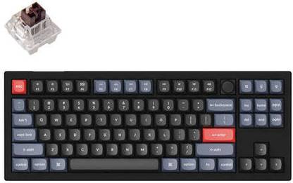 Keychron V3-Wired Hot-swappable Mechanical Keyboard-Carbon Black Body / Programmable Knob Wired USB Tenkeyless Multi-device Keyboard Compatible with Desktop, Laptop, Mac