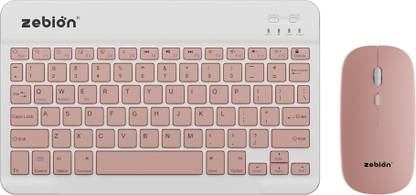 zebion G2800 Mini Keyboard & Mouse Combo (Type-C Rechargeable with 150Hr Worktime, Bluetooth Standard Multi-device Keyboard Compatible with Desktop, Laptop, Tablet, iPad, Mac