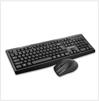LAPCARE Wireless Keyboard and Mouse Combo with Auto Sleep| Wireless Membraned Keyboard Wireless Standard Multi-device Keyboard Compatible with Desktop, Laptop, Mac