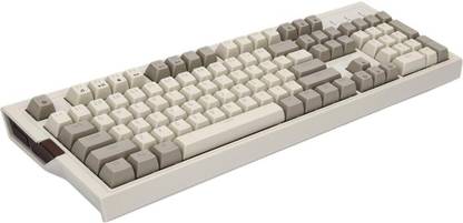 Lyla Wired 104 Keys Retro Style Mechanical Keyboard Red Shaft for Desktop Laptop Wired USB Standard Multi-device Keyboard Compatible with Desktop, Laptop, Mac
