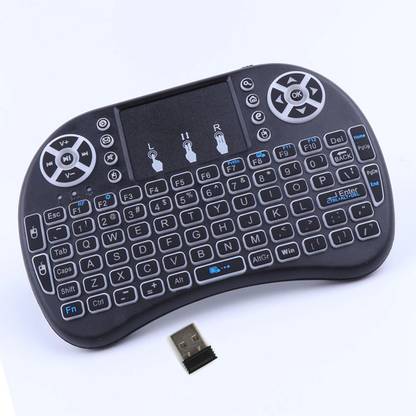 ANY KART Inbuilt Back light Wireless Keyboard with Touch pad Mouse Supports All Smart TV Smart Connector Handheld Multi-device Keyboard Compatible with Desktop, Laptop, Mac