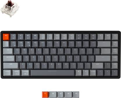 Keychron K2 Wireless Mechanical Keyboard Aluminum Frame Bluetooth, Wired USB, Wireless Laptop-size Multi-device Keyboard Compatible with Desktop, Laptop, Mac