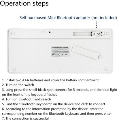 Lyla UltraThin 78 Key Wireless Bluetooth Keyboard Arabic for IOS/Android/Windows Wired USB Standard Multi-device Keyboard Compatible with Desktop, Laptop, Mac