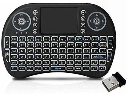 Bs Spy Touch Mousepad Wireless Mini Keyboard RGB Light For Smart TV Smart Phone Wireless Handheld Multi-device Keyboard Compatible with Desktop, Laptop, Mac