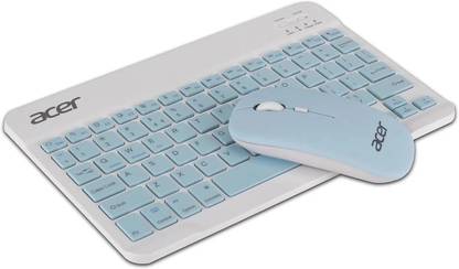 Acer Rechargeable Bluetooth Keyboard & Mouse Combo Bluetooth, Wireless Standard Multi-device Keyboard Compatible with Desktop, Laptop, Tablet