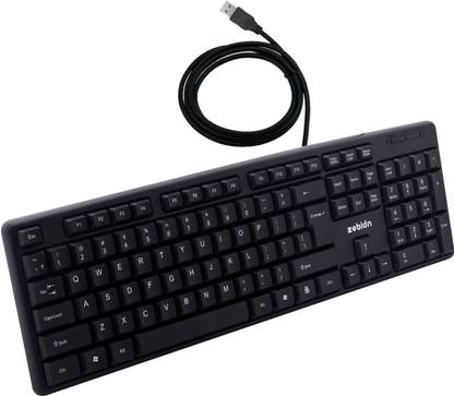 zebion K500 USB Keyboard Wired USB Standard Multi-device Keyboard Compatible with Desktop, Laptop, Mac Easy to Use,Plug and Play,Quick, Comfy Durable body