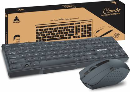 PRODOT Choice+175 Mouse & Wired USB Standard Multi-device Keyboard Compatible with Desktop, Laptop, Mac stand support,Keyboard & Mouse