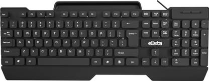 Elista ELS WK-711 Wired USB Standard Multi-device Keyboard Compatible with Desktop, Laptop, Mac stand support