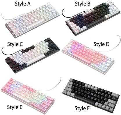 Lyla Wired Mechanical Keyboard Free Drive Hot Swap Keyboard USB Computer Keyboard Sty Wired USB Standard Multi-device Keyboard Compatible with Desktop, Laptop, Mac