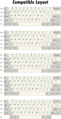 Lyla RGB PCB Circuit Board GH60 60% Type-C for XD60 64 68 CHERRY MX Switches Wired USB Standard Multi-device Keyboard Compatible with Desktop, Laptop, Mac