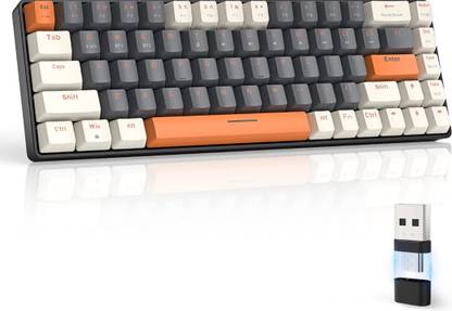 Ninjadog Varna Pro Mechanical Keyboard Wireless, Bluetooth Handheld Multi-device Keyboard Compatible with Desktop, Laptop, Mac Easy to Use,Plug and Play,Quick, Comfy Durable body