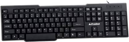 PRODOT Maestic Basket Standard Wired USB Keyboard - KB 207s with Rupee Font Key Wired USB Standard Multi-device Keyboard Compatible with Desktop, Laptop, Mac stand support,KB-207S Standard Wired USB Keyboard