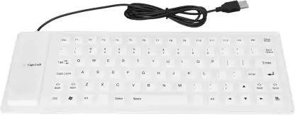 ULTRABYTES Fold-able Silicone Keyboard, USB Wired Silent 85 Keys Roll Up Flexible Keyboard Wired USB Standard Multi-device Keyboard Compatible with Desktop, Laptop, Mac