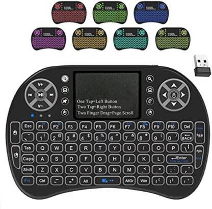 ZVR Smart Mini Keyboard with Touchpad Wireless Multifunctional Keys RGB Backlight Wireless Handheld Multi-device Keyboard