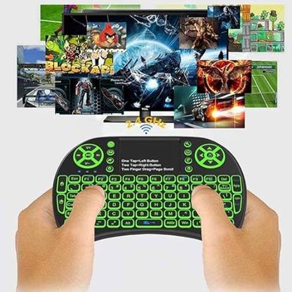 ROAR BGF_871A_hard Keyboard with Backlight Touchpad Mouse, Mini Wireless Keyboard Wireless Thumb-size Multi-device Keyboard Compatible with Desktop, Laptop, Mac