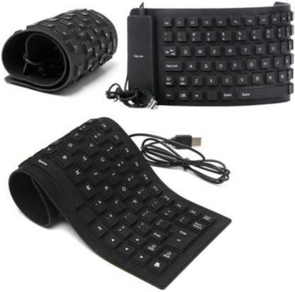 D25 85 Keys Flexible Keyboard USB Interface Foldable and Dustproof Waterproof Wired USB Standard Multi-device Keyboard Compatible with Desktop, Laptop, Mac