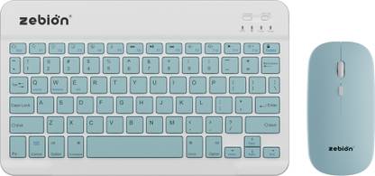 zebion G2800 Mini Keyboard & Mouse Combo (Type-C Rechargeable with 150Hr Worktime, Bluetooth Standard Multi-device Keyboard