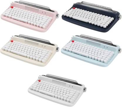 Lyla Typewriter Keyboard 84 Keys Bluetooth5.0 Professional Compact for Tablet white Wired USB Standard Multi-device Keyboard Compatible with Desktop, Laptop, Mac